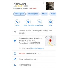 Cliente - Noir Sushi - Florianópolis - SC 